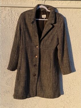 Vintage Old Navy Brown Tweed Peacoat